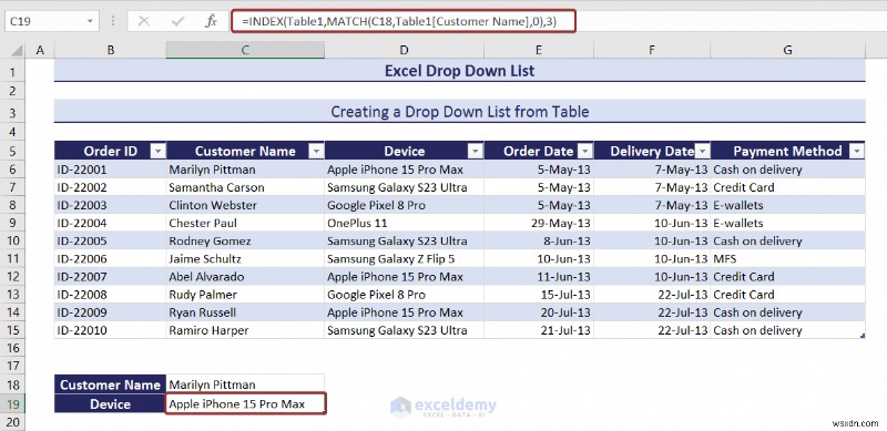 Master Excel 드롭다운 목록:생성, 편집, 제거, 필터링 및 보호 