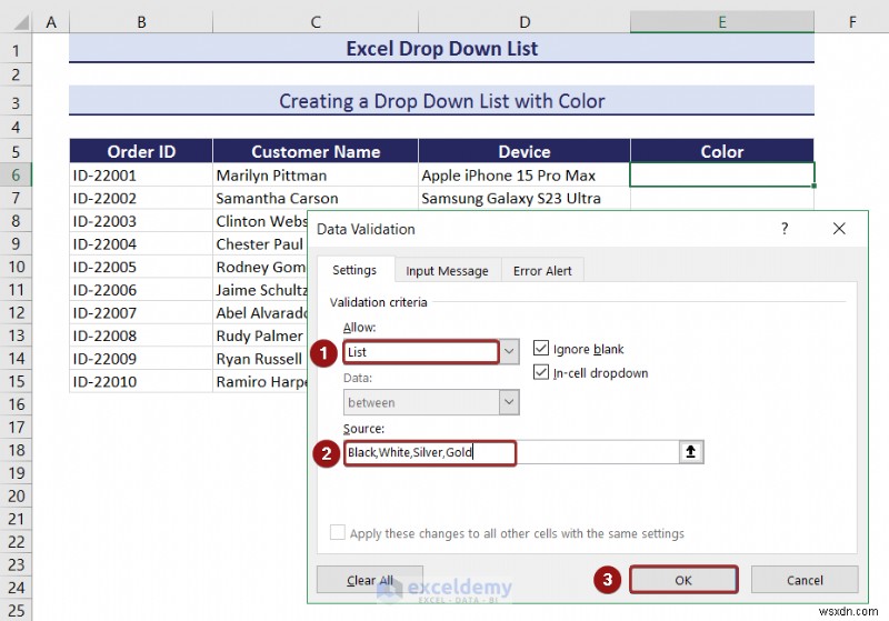 Master Excel 드롭다운 목록:생성, 편집, 제거, 필터링 및 보호 
