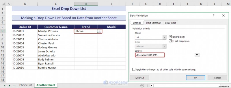 Master Excel 드롭다운 목록:생성, 편집, 제거, 필터링 및 보호 