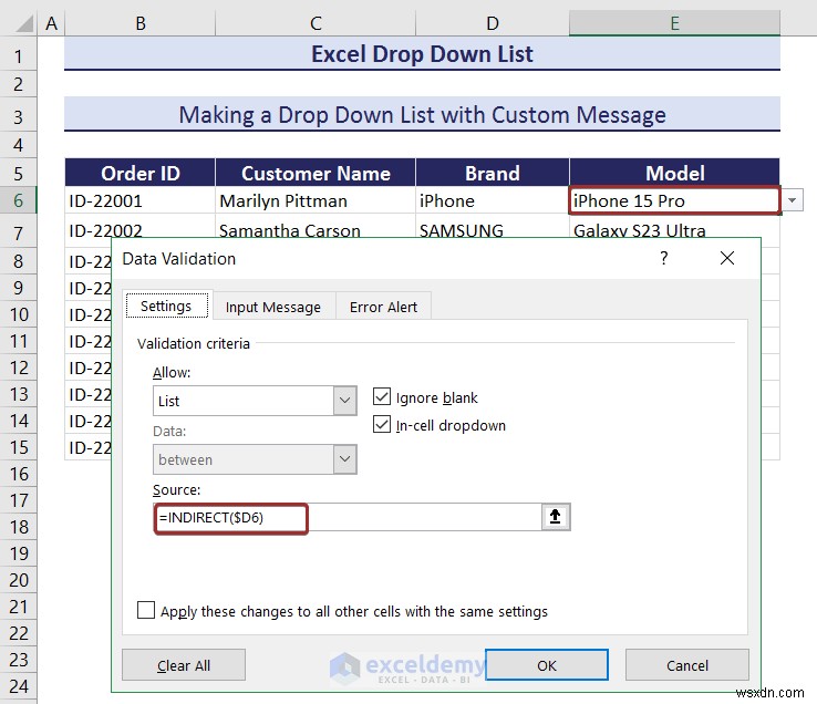 Master Excel 드롭다운 목록:생성, 편집, 제거, 필터링 및 보호 