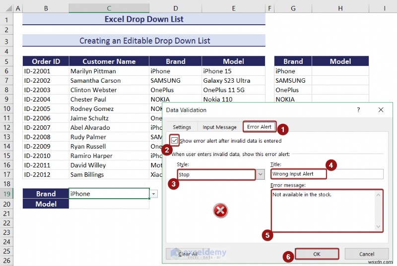 Master Excel 드롭다운 목록:생성, 편집, 제거, 필터링 및 보호 