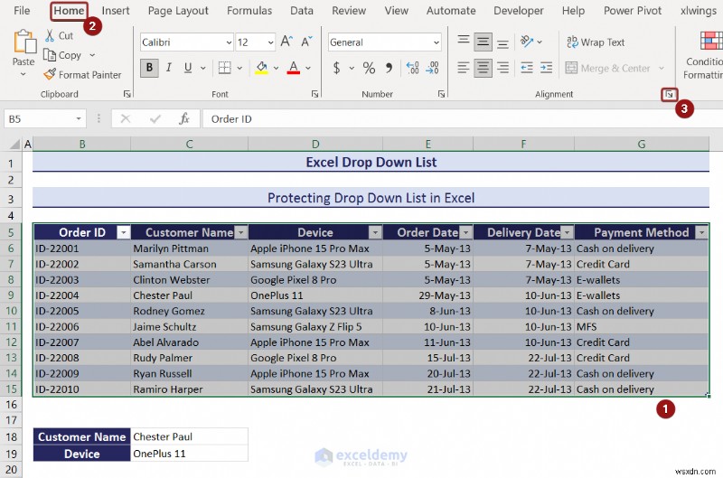 Master Excel 드롭다운 목록:생성, 편집, 제거, 필터링 및 보호 