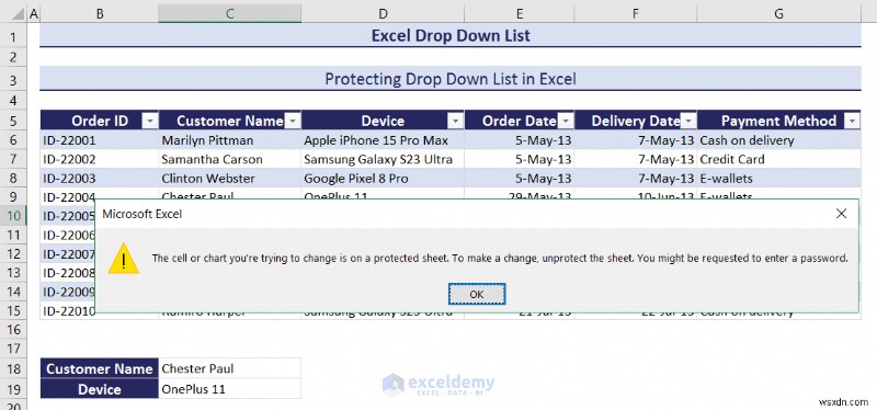 Master Excel 드롭다운 목록:생성, 편집, 제거, 필터링 및 보호 