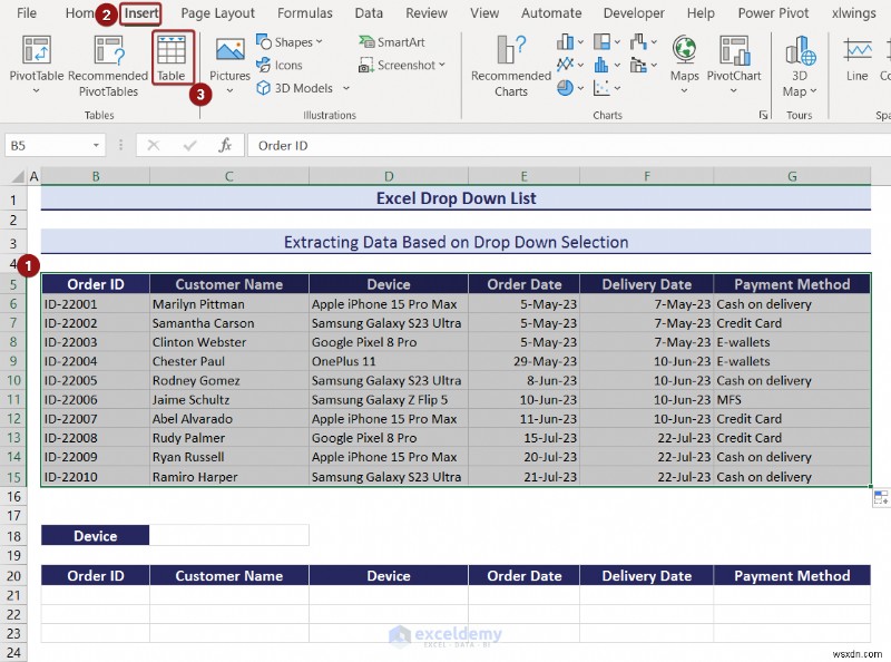 Master Excel 드롭다운 목록:생성, 편집, 제거, 필터링 및 보호 