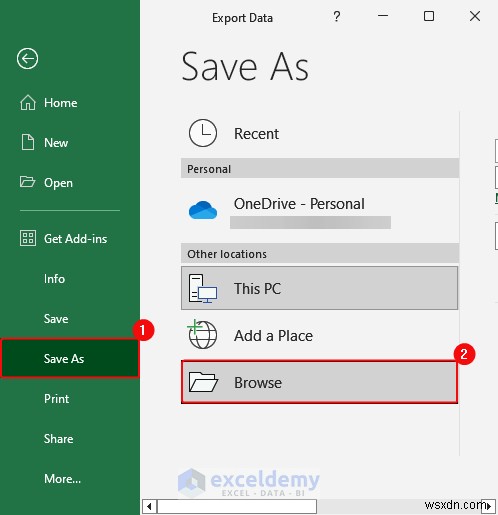 Excel 데이터를 DOC, PDF, CSV, XML 및 vCard 형식으로 쉽게 내보내기 