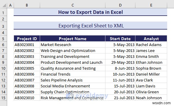 Excel 데이터를 DOC, PDF, CSV, XML 및 vCard 형식으로 쉽게 내보내기 