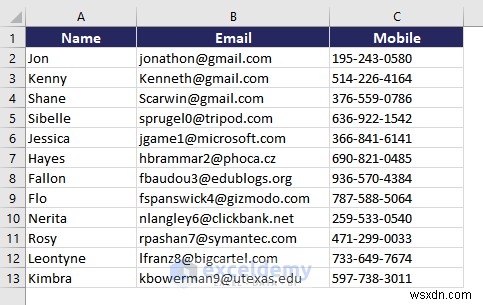 Excel 데이터를 DOC, PDF, CSV, XML 및 vCard 형식으로 쉽게 내보내기 