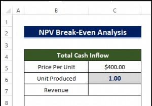Excel의 마스터 NPV 손익분기점 분석:빠른 단계별 가이드 