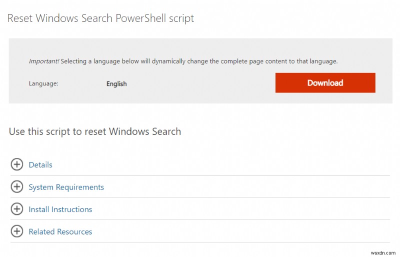 더 빠르고 정확한 결과를 위해 Windows 11 검색 설정 재설정 