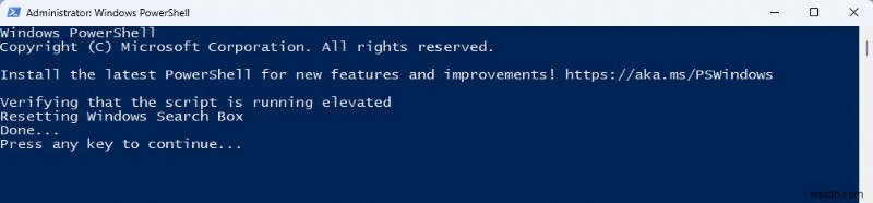 더 빠르고 정확한 결과를 위해 Windows 11 검색 설정 재설정 