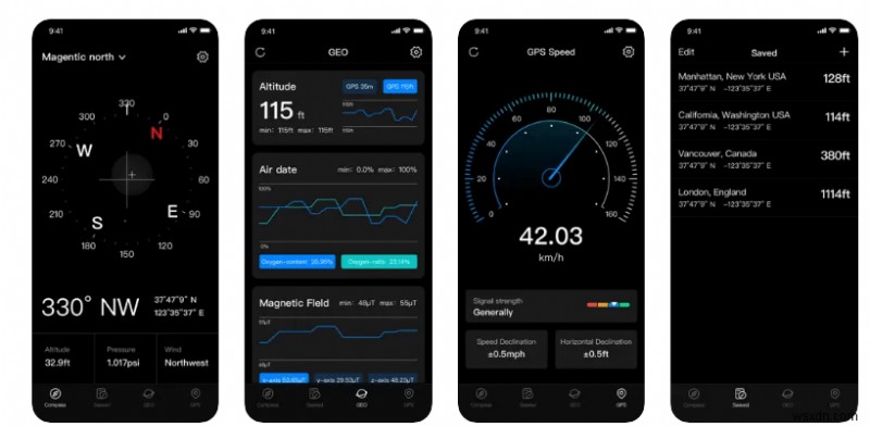 상위 9개 iOS 나침반 앱:자신있게 경로, 속도, 거리 추적 