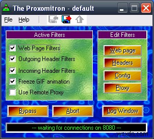Proxomitron:모든 브라우저를 위한 강력한 웹 페이지 제어 