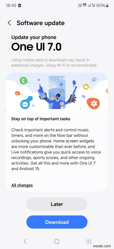 One UI 7.0 및 Android 15로 업데이트된 Samsung A54 – 전체 리뷰 및 팁 