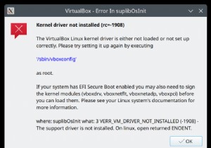 Linux에서 VirtualBox 커널 드라이버 오류 해결 