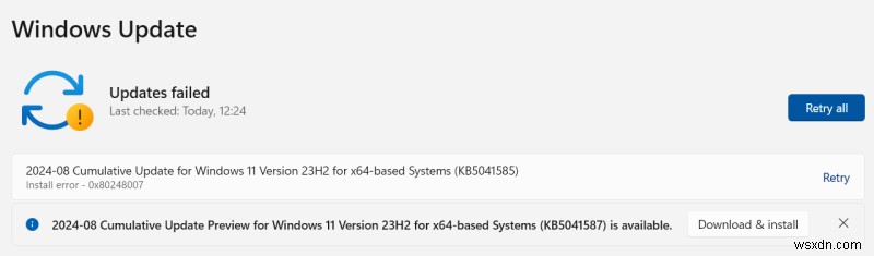 2024년 9월 Windows 11이 직면한 현재 과제 